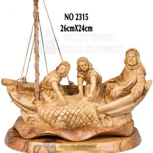 Olive Wood Firas Christ The Fisher Man