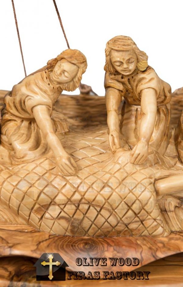 Olive Wood Firas Christ The Fisher Man - Image 8
