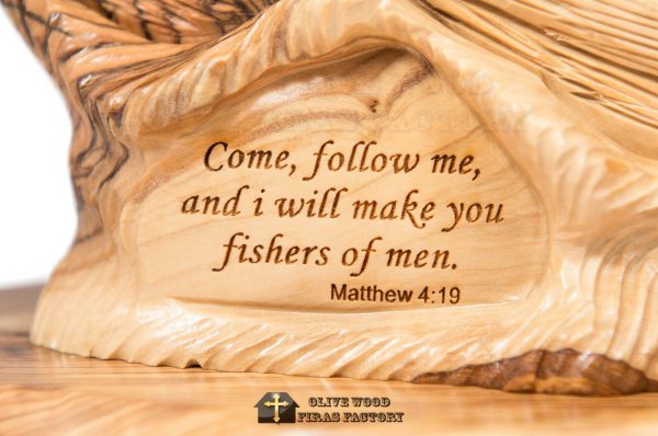 Olive Wood Firas Christ The Fisherman - Image 5