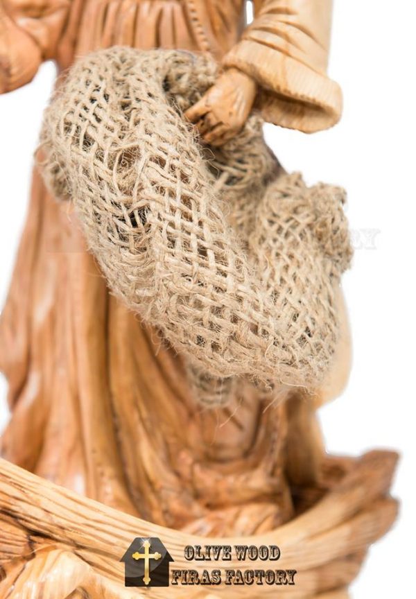 Olive Wood Firas Christ The Fisherman - Image 2
