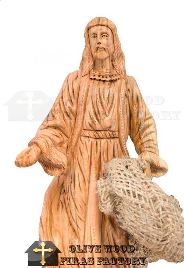 Olive Wood Firas Christ The Fisherman - Image 4