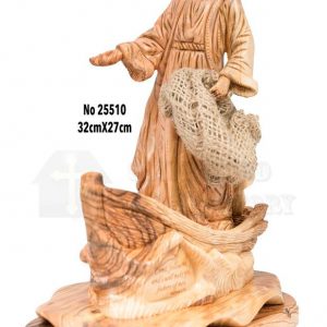 Olive Wood Firas Christ The Fisherman