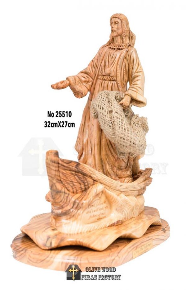 Olive Wood Firas Christ The Fisherman