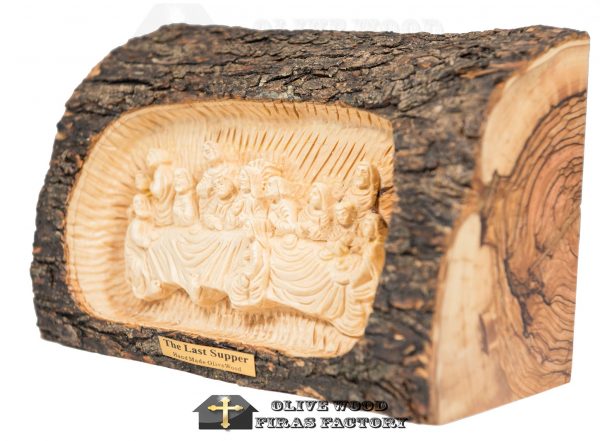 The Holy Family Bark Olive Wood - Image 7
