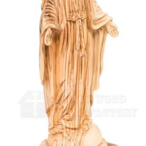 Olive Wood Firash Hawash Blessed Virgin Mary NEw MOdel 2018